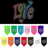 Dog Bandana Rhinestone, "Love"