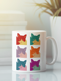 Cats Today Dark Portrait Pop Art Print Mug