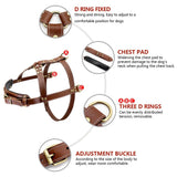 Real Leather Dog Harness