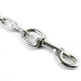 Leather Dog Harness Collar and Chain Leash Set Spiked Vest