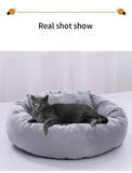 Cute Round Pet Bed Sofa Mat With Pillow