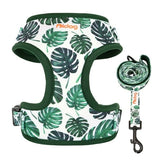 Flower Print Dog Harness With Leash