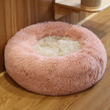 Pet Ultra Soft Long Plush Round Bed
