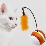 Rotating Electric Feather Rolling Ball Cat Toy