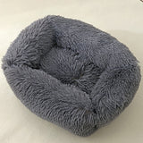 Square Dog Bed Sofa Long Plush Kennel Winter Warm Puppy Mat Cat Nest Soft House Non-slip Basket Cushion for Dogs Pet Supplies