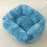Square Dog Bed Sofa Long Plush Kennel Winter Warm Puppy Mat Cat Nest Soft House Non-slip Basket Cushion for Dogs Pet Supplies
