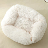 Square Dog Bed Sofa Long Plush Kennel Winter Warm Puppy Mat Cat Nest Soft House Non-slip Basket Cushion for Dogs Pet Supplies